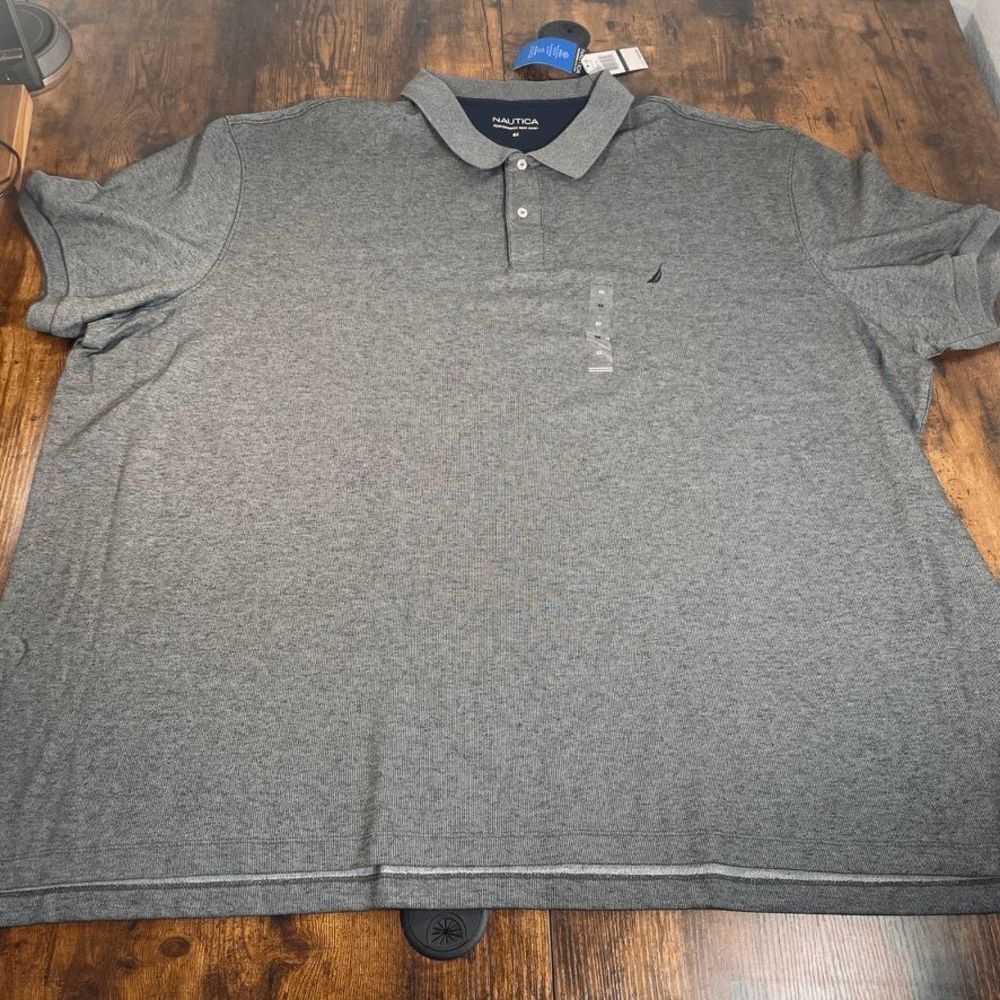 Nautica Shirt Men's Dark Gray Performance Deck Polo‎ Sz 6x NWT